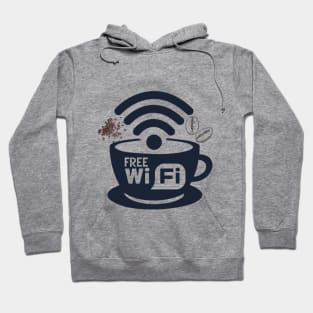 Sticker for business free wifi Hoodie